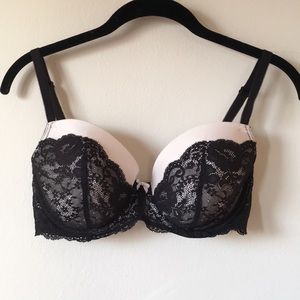 Victoria’s Secret Black Lace and White Bra